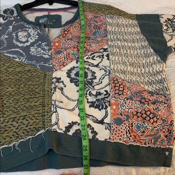 Anthropologie patchwork sweatshirt sz XL - Picture 7 of 7